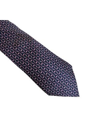 Hermes Paris Purple Silk Wavy Mens Tie